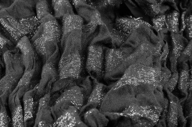 Doku. Geçmişi. Geçmişi. Siyah gri saten kumaş dokusu. Lüks parlak. Soyut ipek kumaş arka plan..