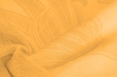 İpek Cambric, Cambric - çok ince şeffaf yumuşak paralı kumaş, kehribar sarısı. Doku, arkaplan, desen, his