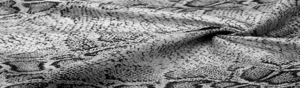 Tessuto Con Modello Pelle Serpente Grigia Tessuto Africano Foto Design — Foto Stock