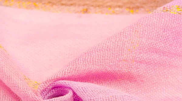 Tela Seda Grandes Rayas Color Rosa Canela Separadas Por Una — Foto de Stock