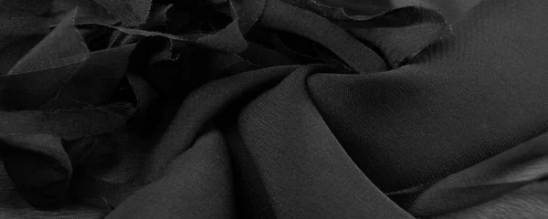 Textúra Háttér Háttér Fekete Szürke Szatén Sötét Szövet Textúra Fényűző — Stock Fotó