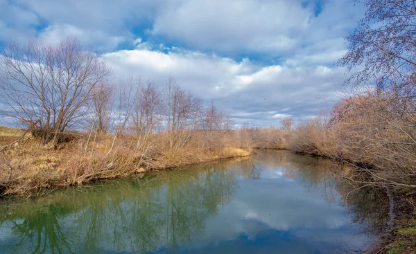 Herbst Winterlandschaft November Ende Des Monats Eine Traurige Düstere Jahreszeit — Stockfoto