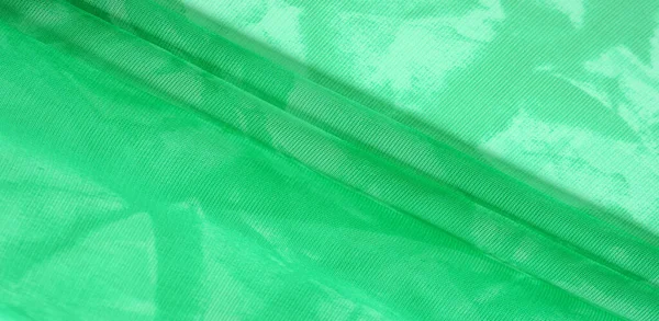 Tissu Soie Vert Fond Abstrait Soie Émeraude Texture Tissu Avec — Photo