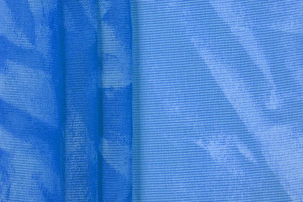 Mavi Ipek Kumaş Gök Mavisi Ipekten Soyut Bir Arkaplan Kumaşlı — Stok fotoğraf