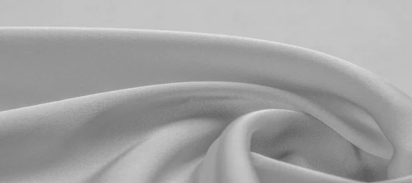 白い絹の生地 ドレープの豊かな非常に軽量なビスコース生地と 微妙なマットな光沢のある滑らかな質感 背景のテクスチャパターン — ストック写真