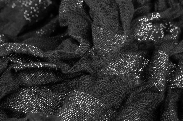 Texture Contexte Contexte Noir Gris Satin Texture Tissu Sombre Luxueux — Photo