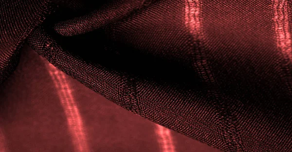 Проста Червона Тканина Лініями Лінії Утворені Видобутком Нитки Текстури Тла — стокове фото