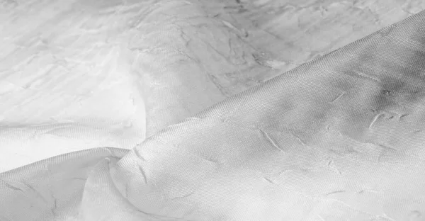 Tecido Seda Branco Dentada Alisada Com Traços Listras Textura Fundo — Fotografia de Stock