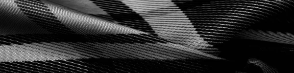 Checkered Fabric Black White Colors Scottish Motifs Fabric Your Design — Stock Photo, Image