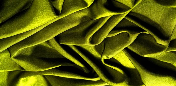 Горчично Зеленый Абстрактный Зеленый Фон Натуральной Ткани Хлопок Текстура Фон — стоковое фото