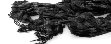 Doku. Geçmişi. Geçmişi. Yazdırılmış çizgileri olan siyah şeffaf kumaş.