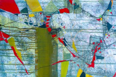 Soyutlama. Sanatsal olarak karıştır. Tuvalin yüzeyi. Duvar çizimleri. Geniş fırça. Yağlı boya. Renkli doku. Modern sanat. Renkli desen. El yapımı arka plan. 2D illüstrasyon. Arkaplan malzemesi