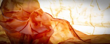 soyut baskılı turuncu ipek kumaş, zemin, bağlam, sevgi, folyo, alan dokusu, arka plan, desen,