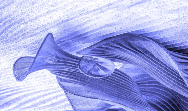Tecido Têxtil Pano Tecido Teia Textura Tecido Corrugação Safira Azul — Fotografia de Stock