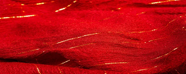 Piros Selyem Szövet Lurex Fényes Textúra Háttér Szatén Háttér Luxus — Stock Fotó