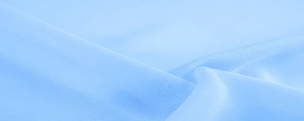 Ljusblå Silkespolyester Bakgrund Från Aqua Färg Silke Tyg Texturerad Bakgrund — Stockfoto