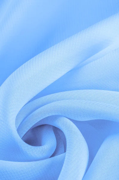 Açık Mavi Ipek Polyester Rengi Ipek Kumaşın Arka Planı Şeffaf — Stok fotoğraf