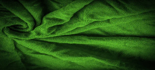 Konsistens Bakgrund Bakgrund Grönt Fält Tyg Tyg Vävnad Textil Tyg — Stockfoto