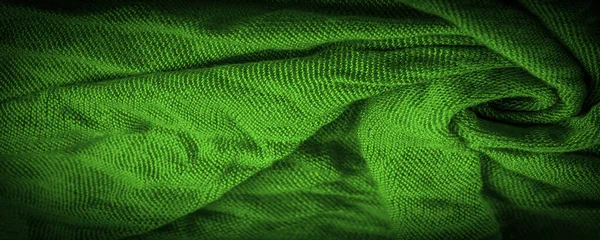 Textúra Háttér Háttér Anyag Zöld Mezeje Szövet Szövet Textil Ruha — Stock Fotó
