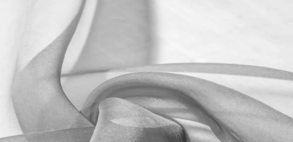 Tessuto Seta Bianco Modello Texture Liscio Elegante Seta Dorata Tessuto — Foto Stock