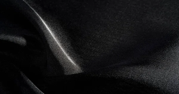 Siyah ipek kumaş. Herhangi bir tasarıma biraz lüks katarak, bu ultra yumuşak ve hafif polyester astar masalına ekleyin. doku, duvar kağıdı