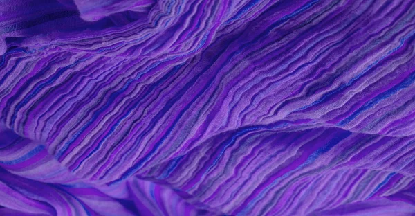 Blauer Stoff Material Textil Kunsthintergrund Streifentapete Fotomontage Blaue Linie Streifen — Stockfoto