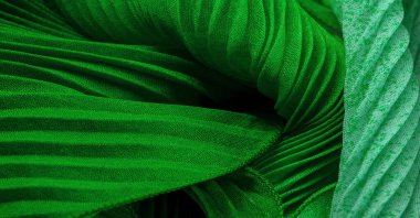 doku, tekstil, kumaş, kumaş, ağ, doku, yeşil zümrüt kıvrım kumaşı, dalgalanma dalgası