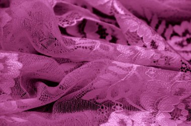 Pembe dantel. Eşsiz tasarım, el yapımı siyah beyaz esnek dantel. Aksesuarlar. Zarif, sakin, saf kumaş. Jacquard. Yüksek kaliteli el yapımı aksesuarlar. İç çamaşırı kumaşları