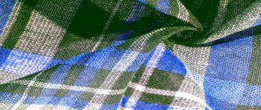 İskoç kumaş külotları, mavi yeşil beyaz kumaş renkleri, kareli desen, arkaplan dokusu, desen