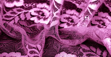 Pembe dantel. Eşsiz tasarım, el yapımı siyah beyaz esnek dantel. Aksesuarlar. Zarif, sakin, saf kumaş. Jacquard. Yüksek kaliteli el yapımı aksesuarlar. İç çamaşırı kumaşları