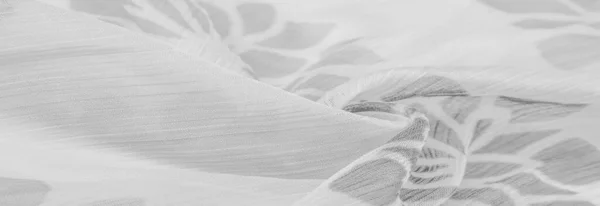Fehér Virág Kárpit Könnyű Szövet Akár Selyemből Akár Selyemből Pamutból — Stock Fotó