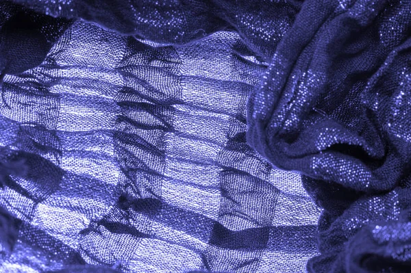 Texture Tissu Bleu Foncé Fond Décoratif Pour Noël Fête Royale — Photo