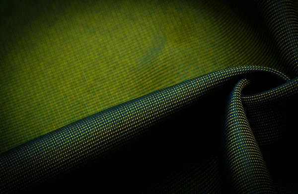 Dark Green Fabric Silk Fabric Dense Weaving Photo Studio Olive — Stock Photo, Image