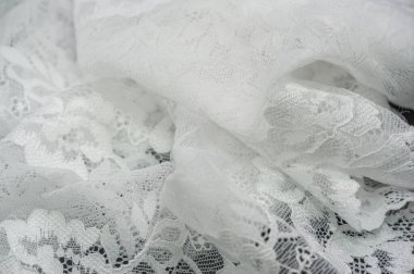 Beyaz dantel. Eşsiz tasarım, el yapımı siyah beyaz esnek dantel. Aksesuarlar. Zarif, sakin, saf kumaş. Jacquard. Yüksek kaliteli el yapımı aksesuarlar. İç çamaşırı kumaşları