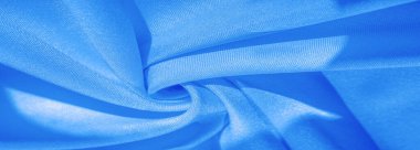 Mavi ipek kumaş, safiri safirli kumaş. Doku, arkaplan, desen