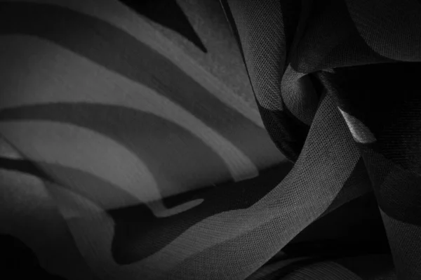 Soyut Siyah Beyaz Renklerde Ipek Kumaş Soyut Suluboya Boya Desenli — Stok fotoğraf