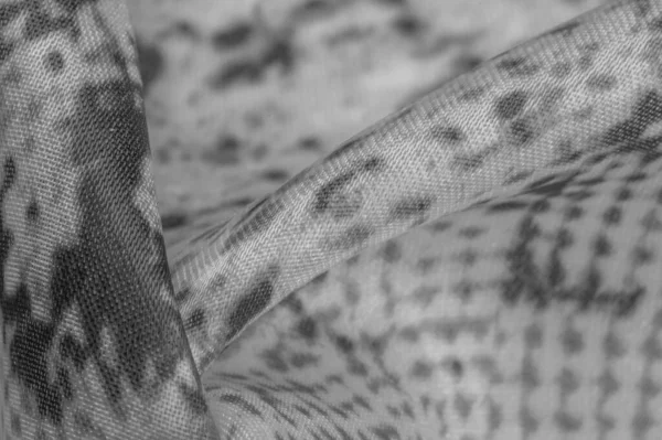 Tela Monocroma Gris Con Patrón Piel Serpiente Textura Fondo Tela — Foto de Stock