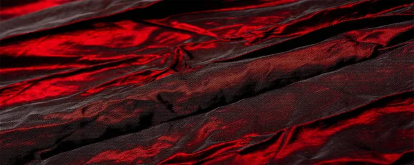 Rosso Seta Nera Plissettata Bello Elegante Lucido Queste Sono Parole — Foto Stock
