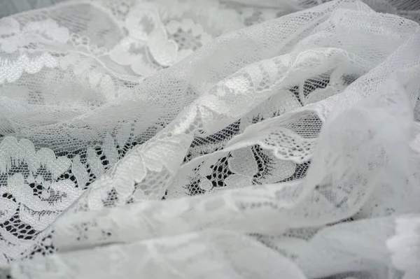 White Lace Unique Design Handmade Black White Stretch Lace Accessories — Stock Photo, Image