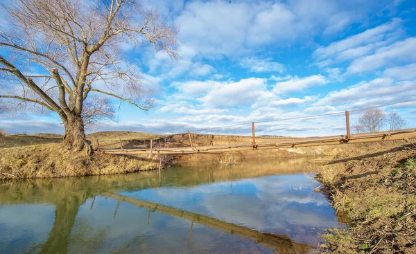 Sonbahar Kış Manzarası Kasım Sonuna Kadar Üzücü Kasvetli Bir Mevsim — Stok fotoğraf