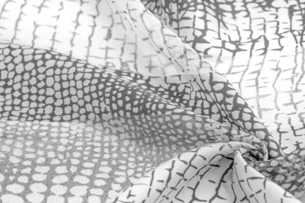 Tecido Seda Pele Python Padrão Branco Preto Tema Africano Fark — Fotografia de Stock