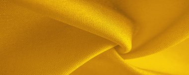 Sarı ipek kumaş, zarif, zarif, sarı saten, lüks kumaş, soyut tasarım. arkaplan dokusu, desen