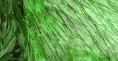 Yeşil kumaş. İnce organzalı ipek kumaş, panter desenli, buruşuk desenli. Geçmişi. Şablon.