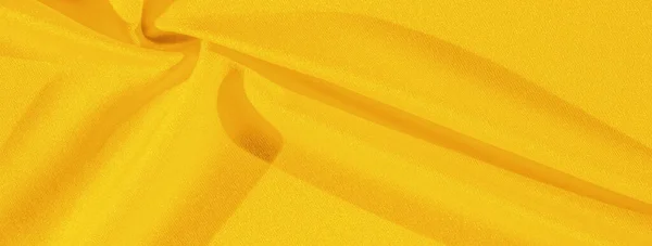 Κίτρινο Μετάξι Λείο Κομψό Κίτρινο Πολυτελές Μεταξωτό Ύφασμα Μπορεί Χρησιμοποιηθεί — Φωτογραφία Αρχείου