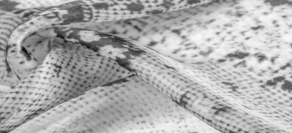 Tela Monocroma Gris Con Patrón Piel Serpiente Textura Fondo Tela —  Fotos de Stock