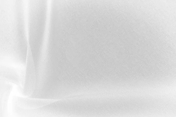 Tecido Branco Seda Tecido Seda Neve Leve Confortável Cria Uma — Fotografia de Stock