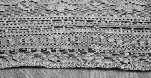 Black Knitted Lace Triangular Scarf Shawl Autumn Winter Scarf Hood — Stock Photo, Image