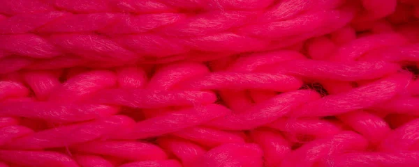 Rode Gebreide Wollen Sjaal Groot Dik Gebreid Prachtige Winter Handgemaakte — Stockfoto