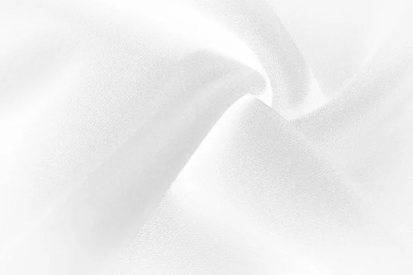 Jedwabny Biały Materiał Jedwabna Tkanina Śnieżna Lekka Jedwabista Wygodna Tworzy — Zdjęcie stockowe