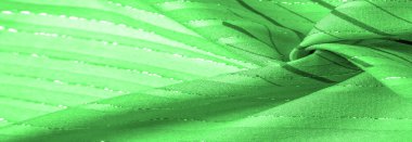 Lurex çizgili yeşil zümrüt kumaş. Taze ve rahat bir tarz için mükemmel. Arkaplan dokusu tasarla